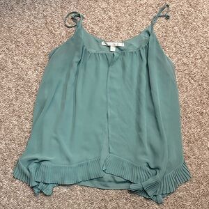 LC Lauren Conrad Sage Green Pleated Hem Cami